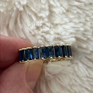 Gold and Blue Gemstone Ring